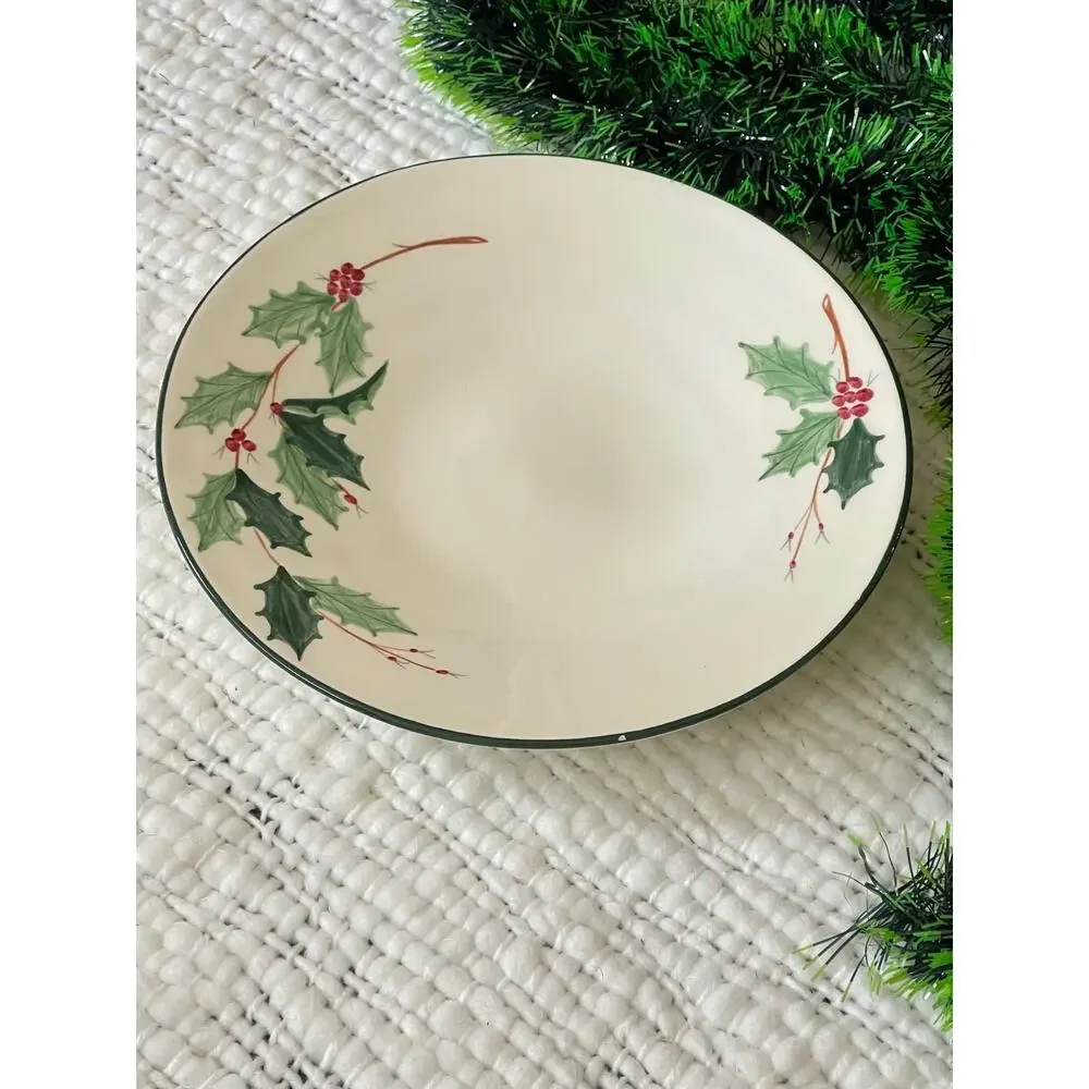 Casual Collection Holiday Holly Platter